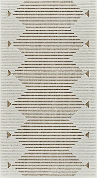 Aurora Beige Tribal Stripe Rug
