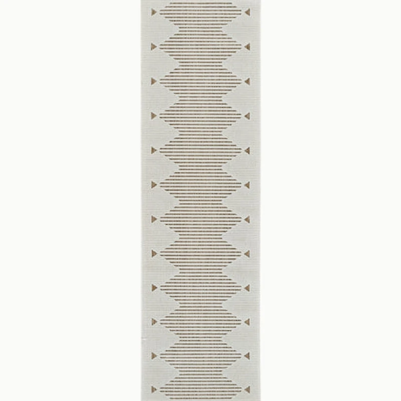 Aurora Beige Tribal Stripe Rug