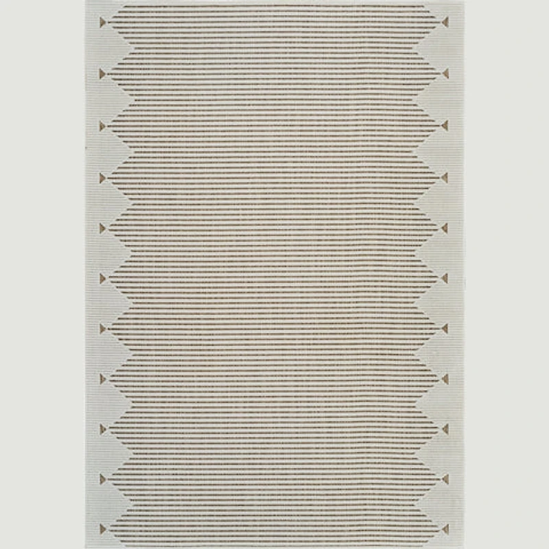 Aurora Beige Tribal Stripe Rug
