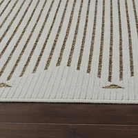 Aurora Beige Tribal Stripe Rug – 5 x 7'
