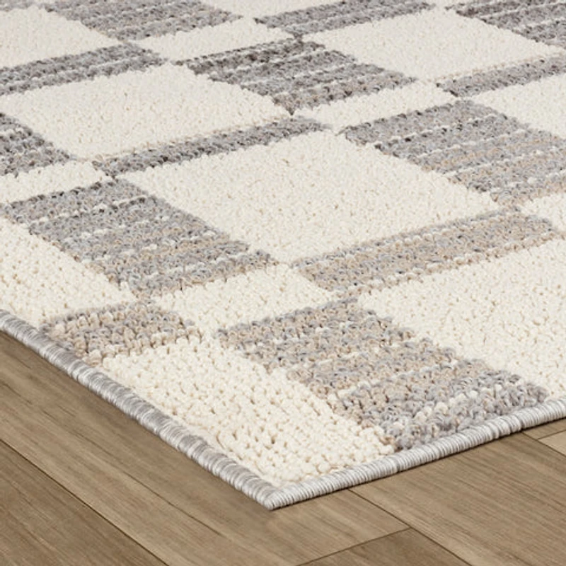 Bali Cream Modern Abstract Indoor Area Rug