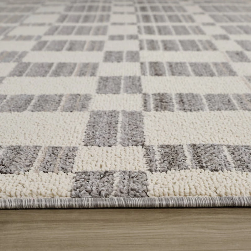 Bali Cream Modern Abstract Indoor Area Rug