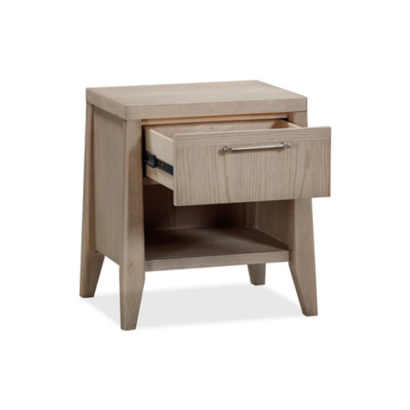 Sumire One Drawer One Shelf Ash Wood Nightstand in Ginger