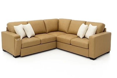 Bjorn Left Pull Out Sleeper Sectional - Soybean - Large