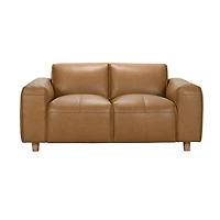 Nerio Top-Grain Leather Loveseat