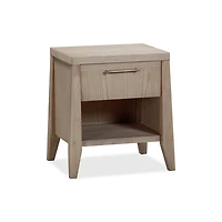Sumire One Drawer One Shelf Ash Wood Nightstand in Ginger
