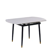 Jess 2.0 Round Extendable Dining Table - White
