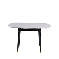 Jess 2.0 Round Extendable Dining Table - White