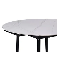 Jess 2.0 Round Extendable Dining Table - White