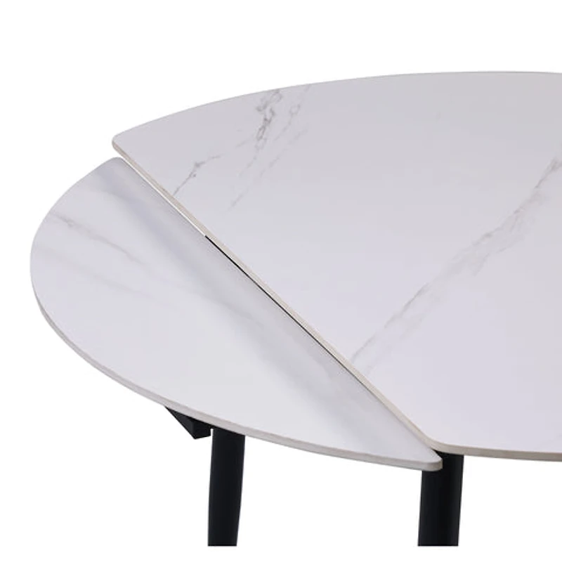 Jess 2.0 Round Extendable Dining Table - White