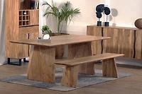 Oxford Solid Wood Angled Leg Dining Bench