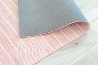 Pastel Pink Daisy Delight Area Rug