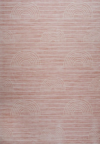 Pastel Pink Daisy Delight Area Rug