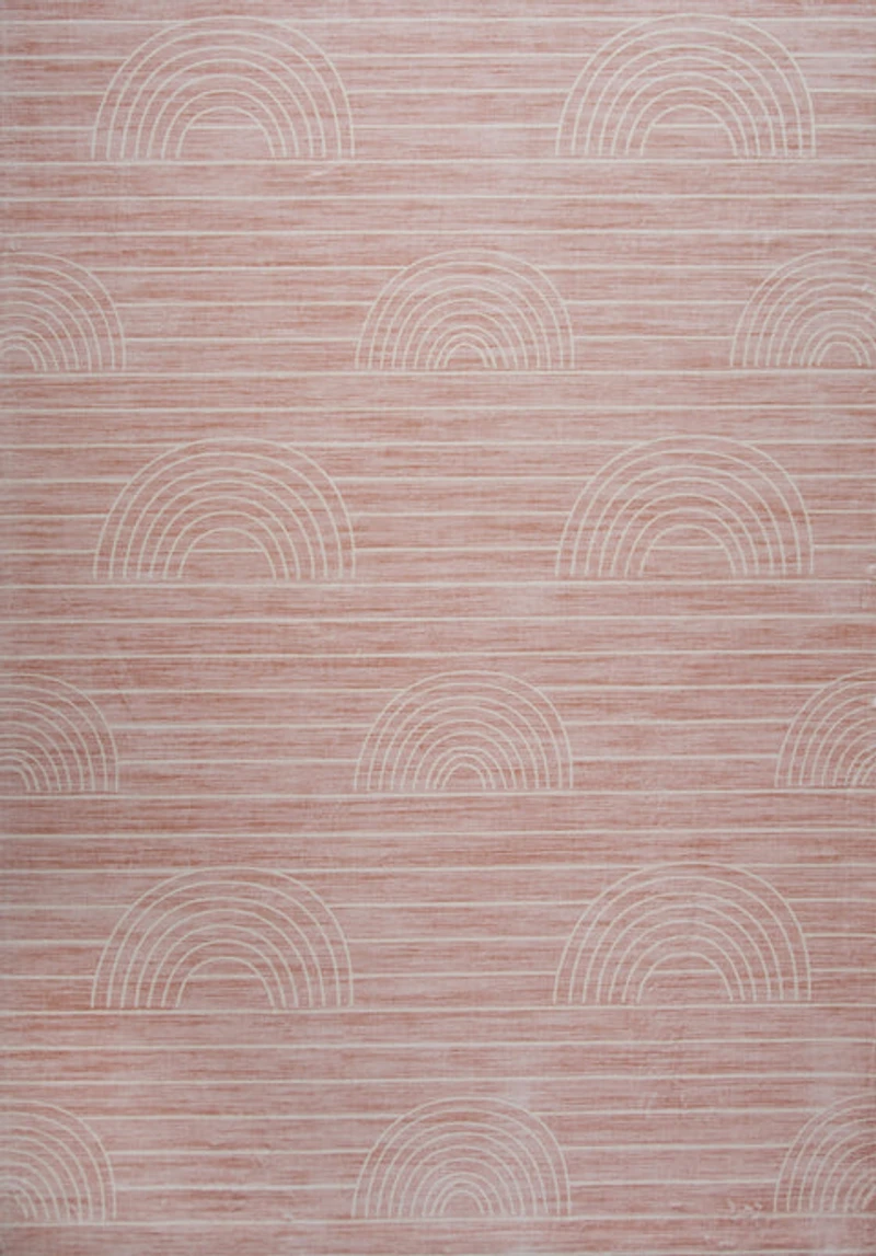 Pastel Pink Daisy Delight Area Rug