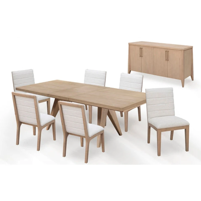 Sumire Ash Wood Rectangular Extension Table in Ginger