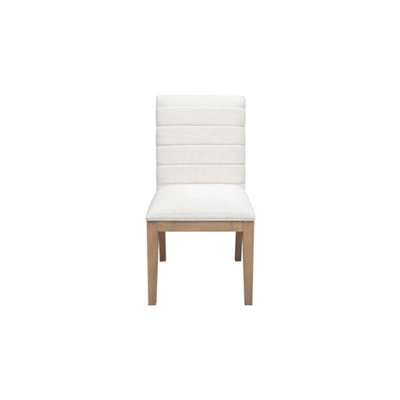 Sumire Solid Wood Dining Chair in Ginger and Natural Linen