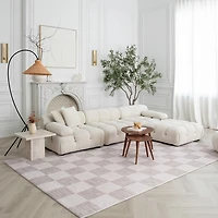 Europa Beige Modern Lines Area Rug