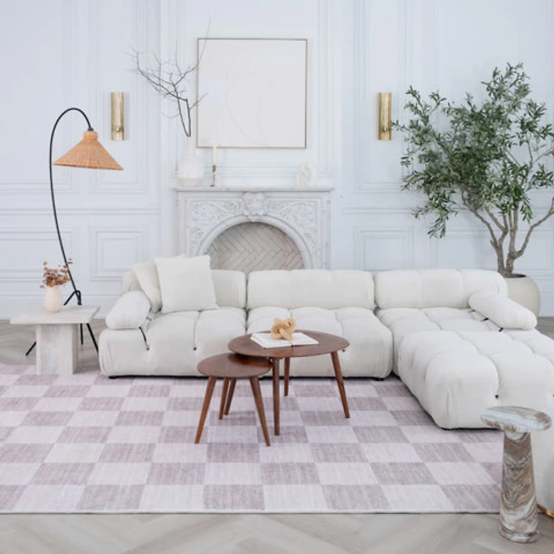 Europa Beige Modern Lines Area Rug