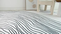 Europa Black Contemporary Rug with Neutral Accents