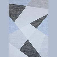 Europa Blue Contemporary Art-Inspired Rug