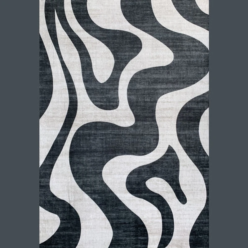Europa Black Bold Contrast Area Rug