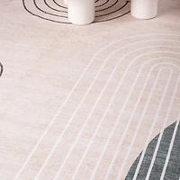 Europa Beige Subtle Stripe Modern Rug