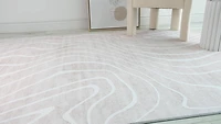Europa Beige Tonal Stripe Area Rug