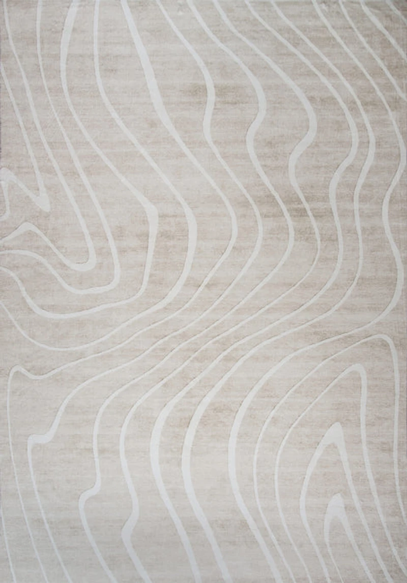 Europa Beige Tonal Stripe Area Rug