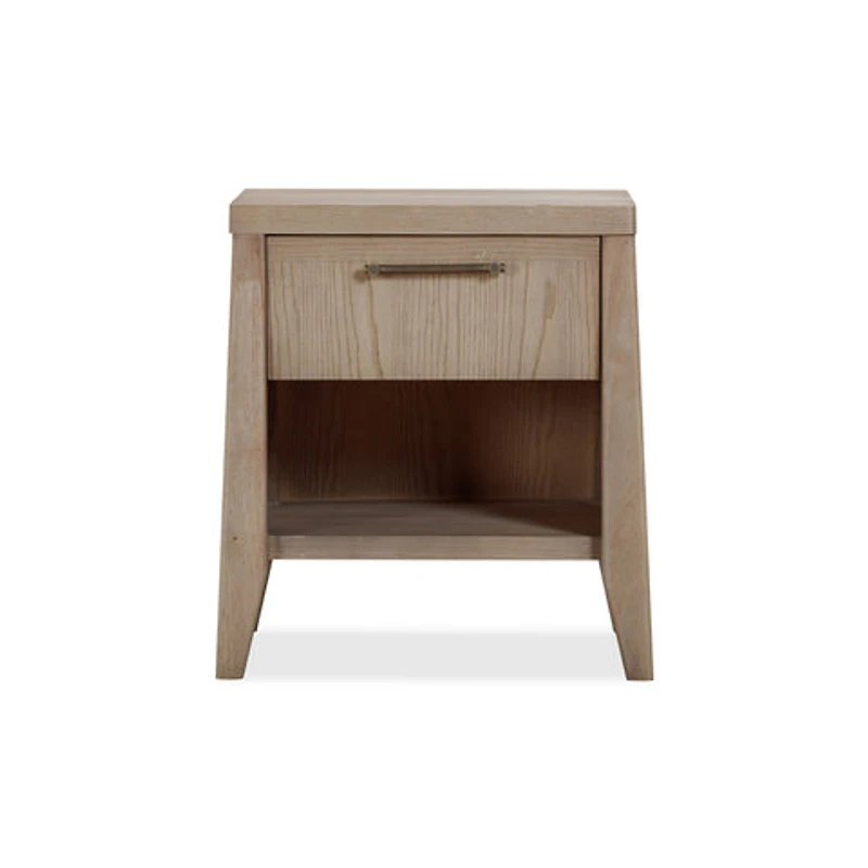 Sumire One Drawer One Shelf Ash Wood Nightstand in Ginger