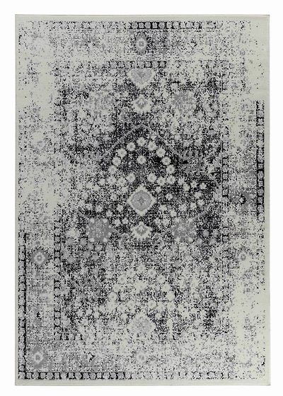 Hamilton Black Floral Medallion Area Rug