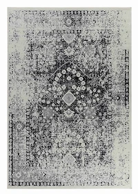 Hamilton Black Floral Medallion Area Rug