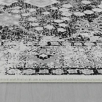 Hamilton Black Floral Medallion Area Rug