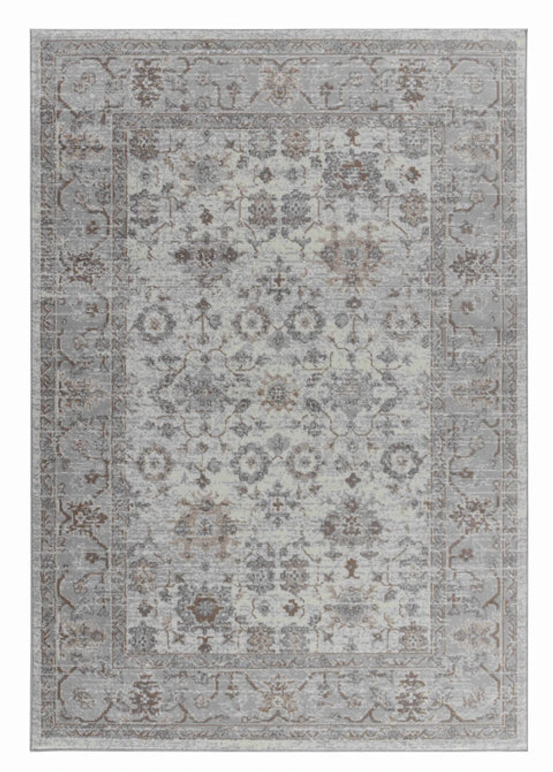 Hamilton Cream Ornamental Floral Area Rug