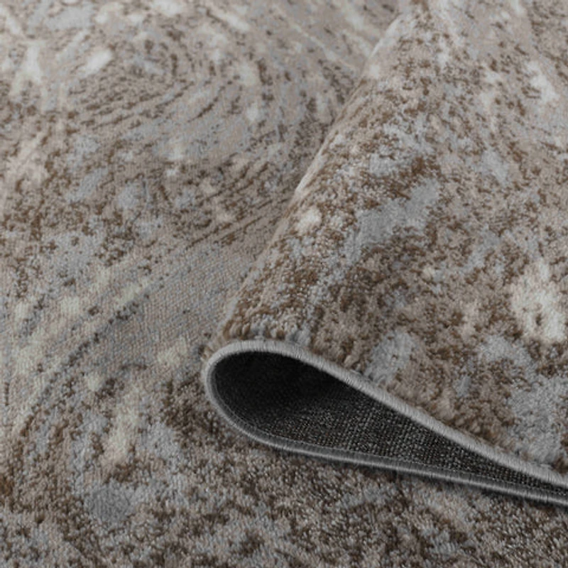 Hamilton Brown Floral Border Traditional Rug