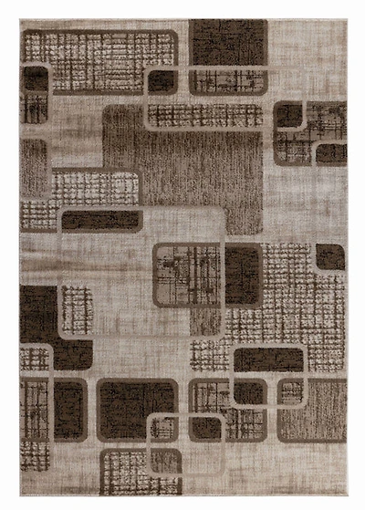 Hamilton Brown Distressed Medallion Rug