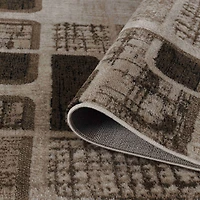 Hamilton Brown Distressed Medallion Rug