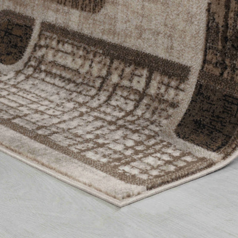 Hamilton Brown Distressed Medallion Rug