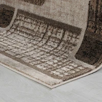 Hamilton Brown Distressed Medallion Rug