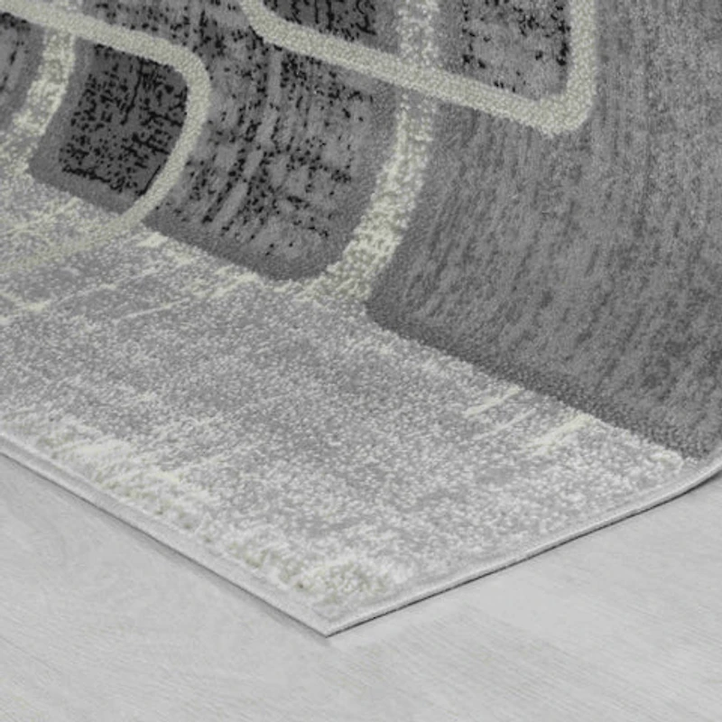 Hamilton Faded Grey Medallion Vintage Rug