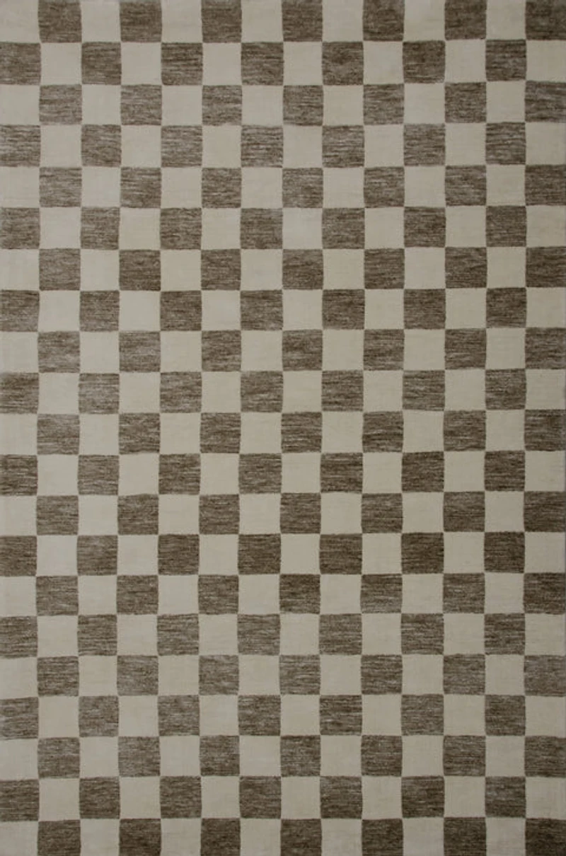 Leela Ivory Textured Wave Design Area Rug