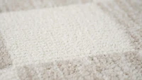 Leela Ivory Textured Wave Design Area Rug