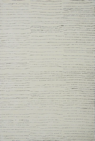 Leela Ivory Linear Modern Area Rug