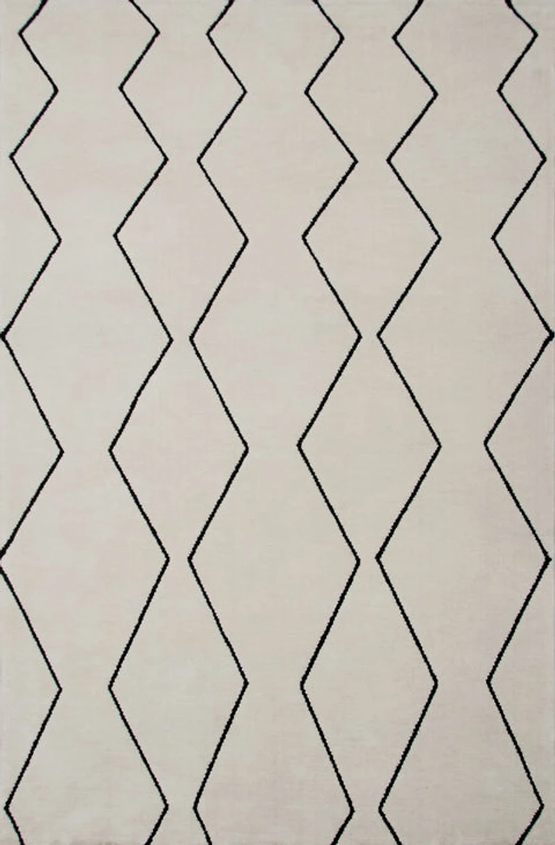 Ivory Leela Minimalist Brushstroke Area Rug