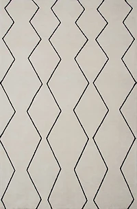 Ivory Leela Minimalist Brushstroke Area Rug