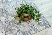 Lily Grey Faded Medallion Area Rug