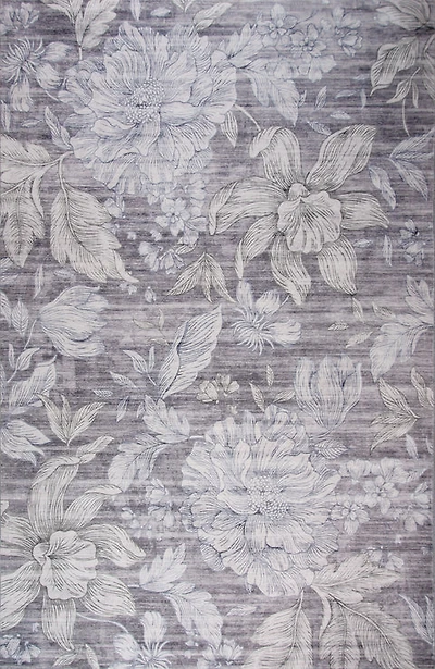 Lily Grey Faded Medallion Area Rug