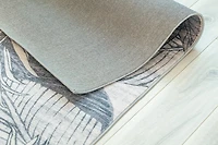 Lily Grey Traditional Distressed Floral Rug