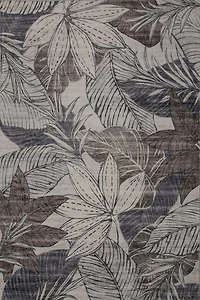Lily Grey Traditional Distressed Floral Rug