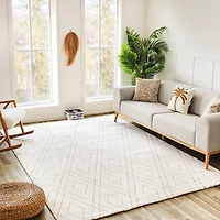 Milano Beige Modern Abstract Area Rug