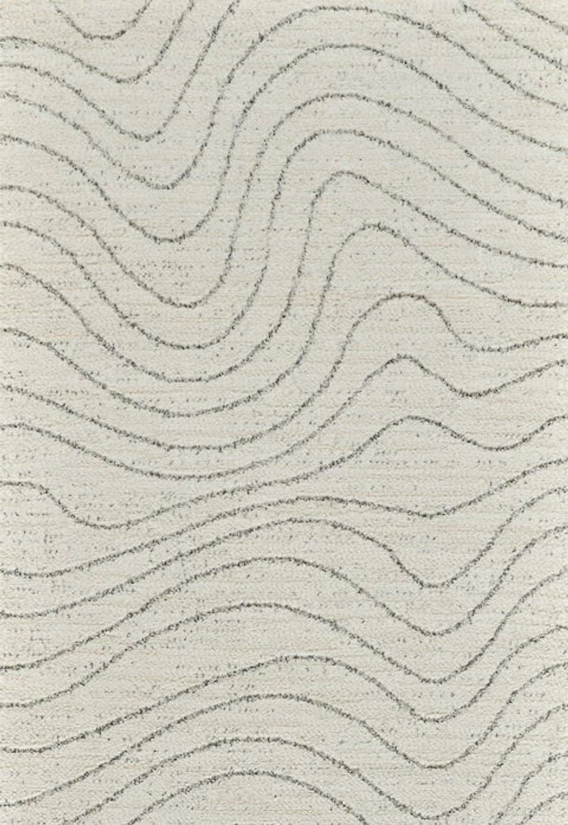 Milano Beige Wavy Line Rug – 5x8